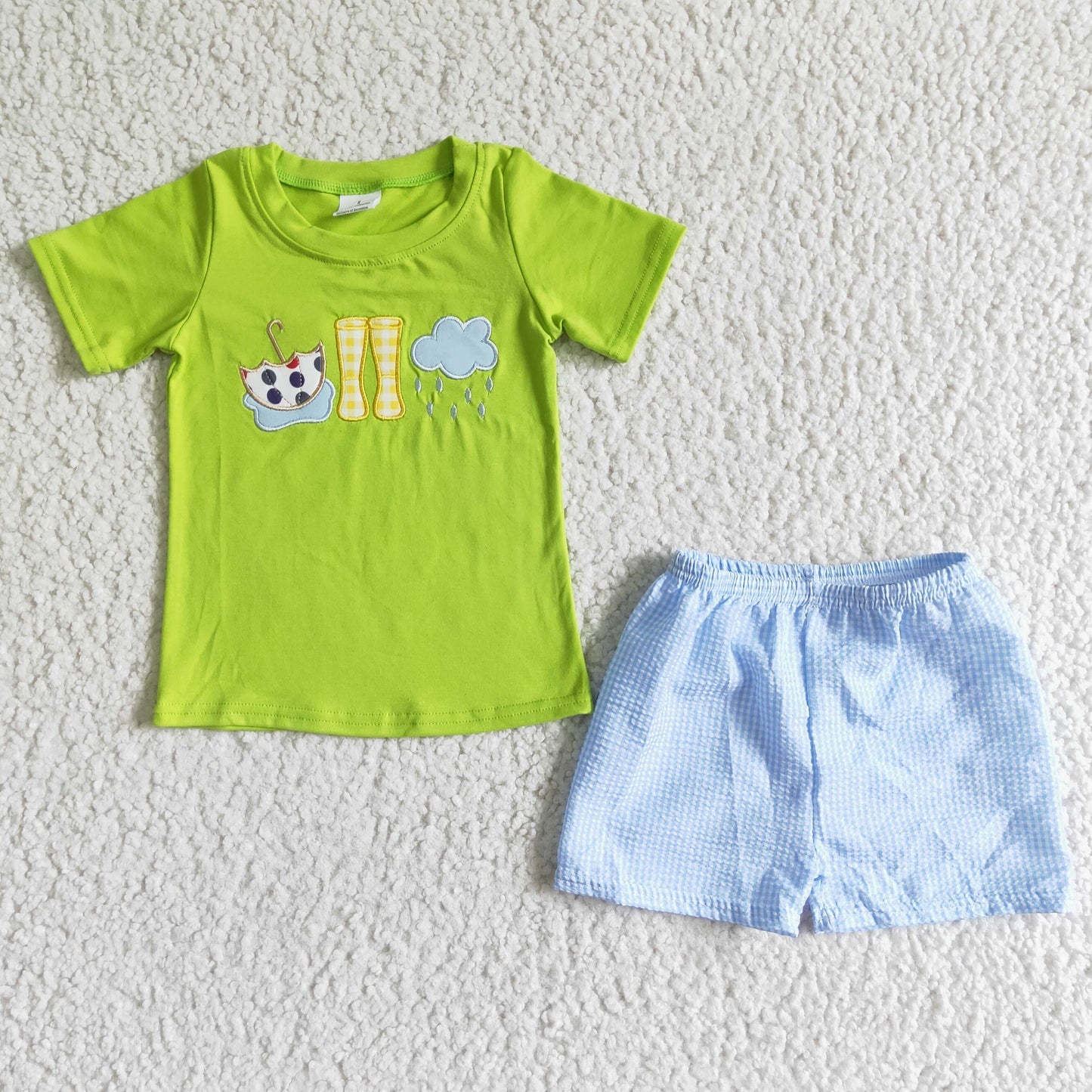 showers umbrella boys/girls embroidery set