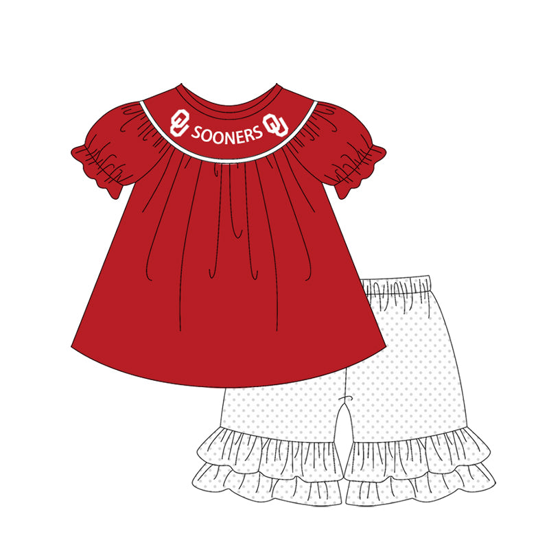 Custom Moq 3 Football Item Okla Homa Sooners Red Sibling Clothes