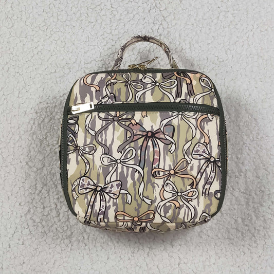 BA0393 Camo Bows Lunchbox Lunch Bag