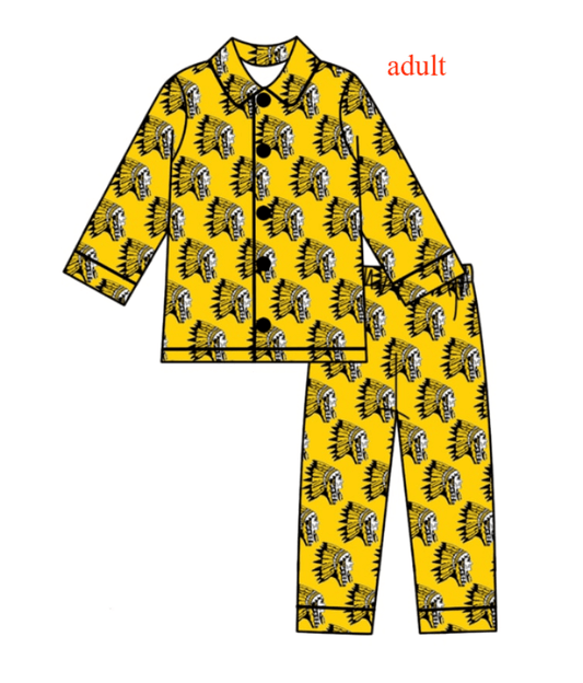 Custom Moq 3 football team long sleeve pants adult pajamas