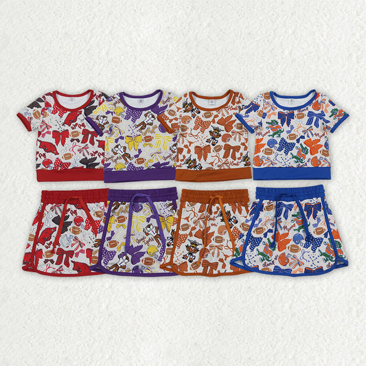 Yoga Item Bows Skorts Girls Set Sibling Clothes RTS