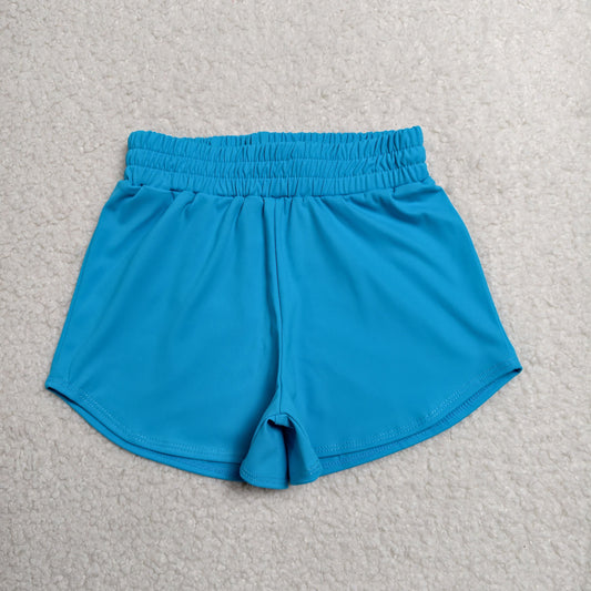 Yoga SS0906 Solid Color Blue Girls Shorts