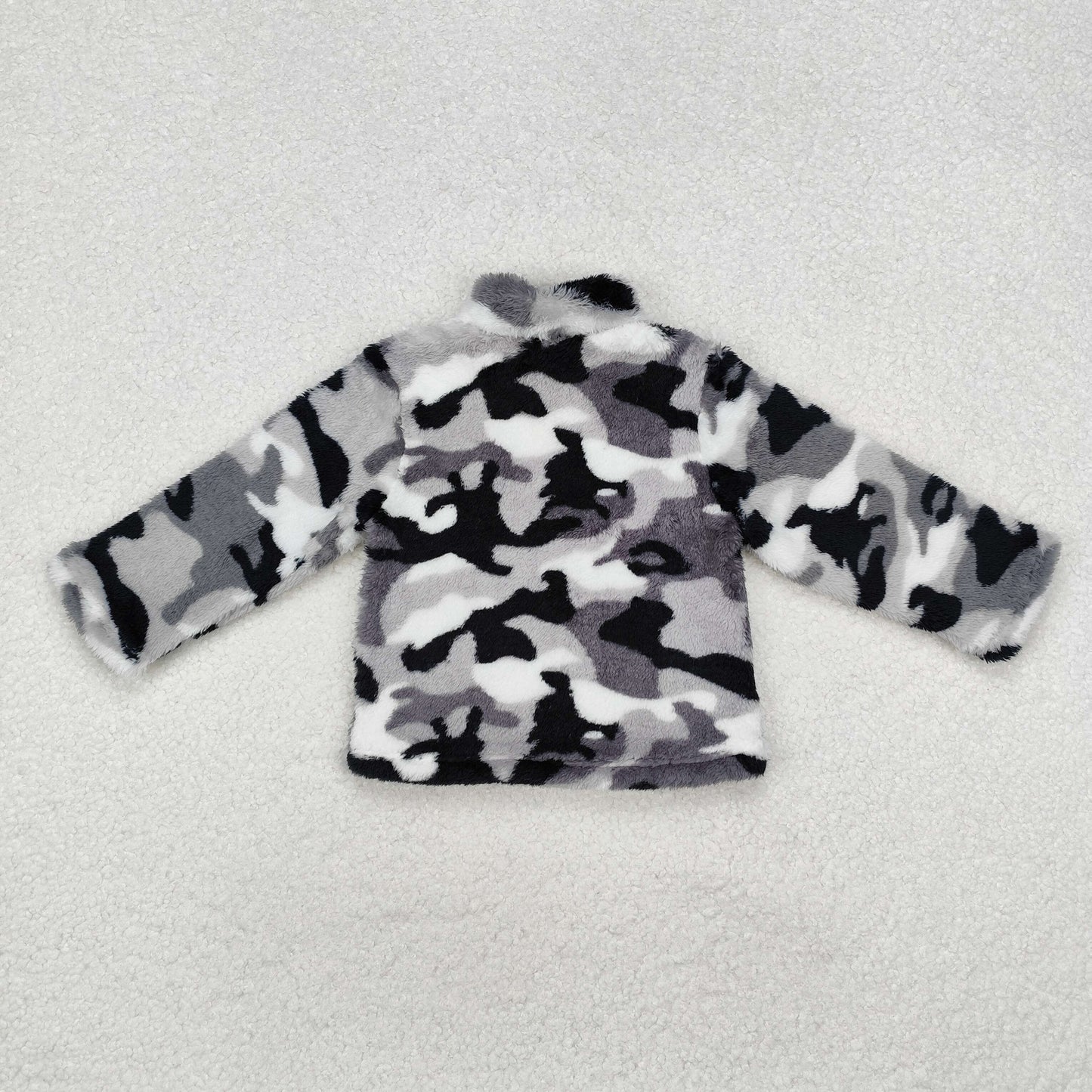 BT0744 dark grey camo long sleeve boys pullover