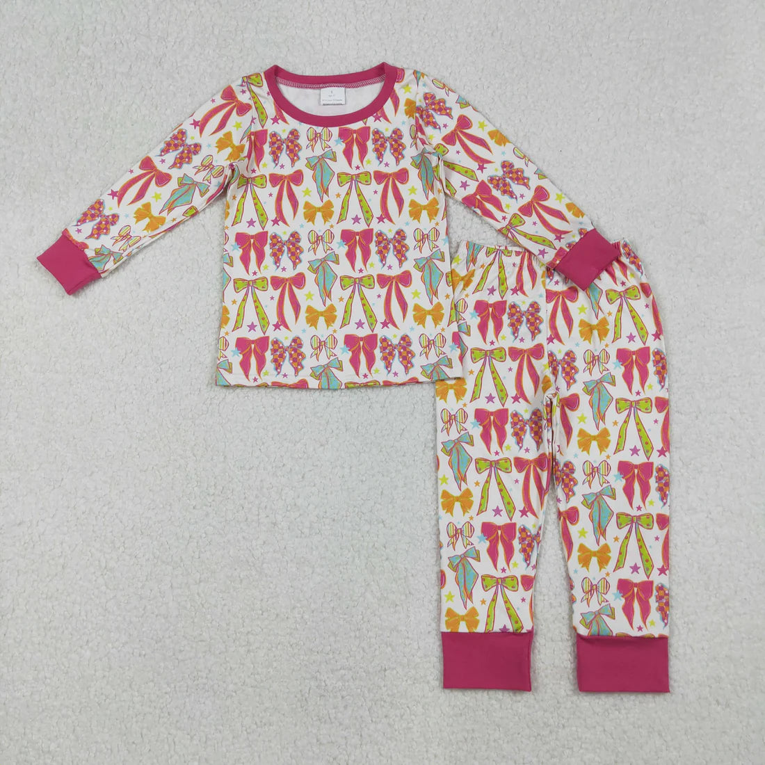 colorful bows hot pink RTS Sibling Clothes