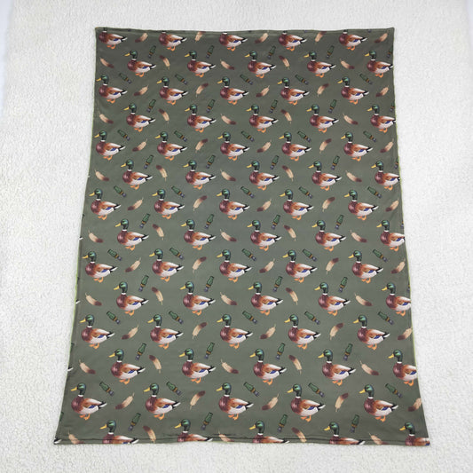 BL0287 Mallard Duck Green Baby Blanket