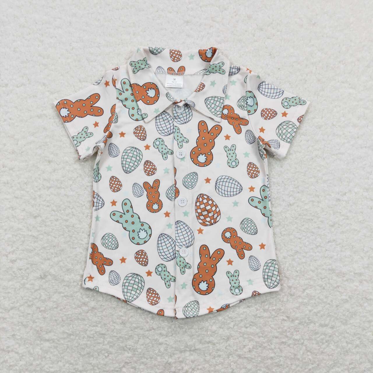 BT0529 Easter Rabbit Egg Short Sleeve Boys Top