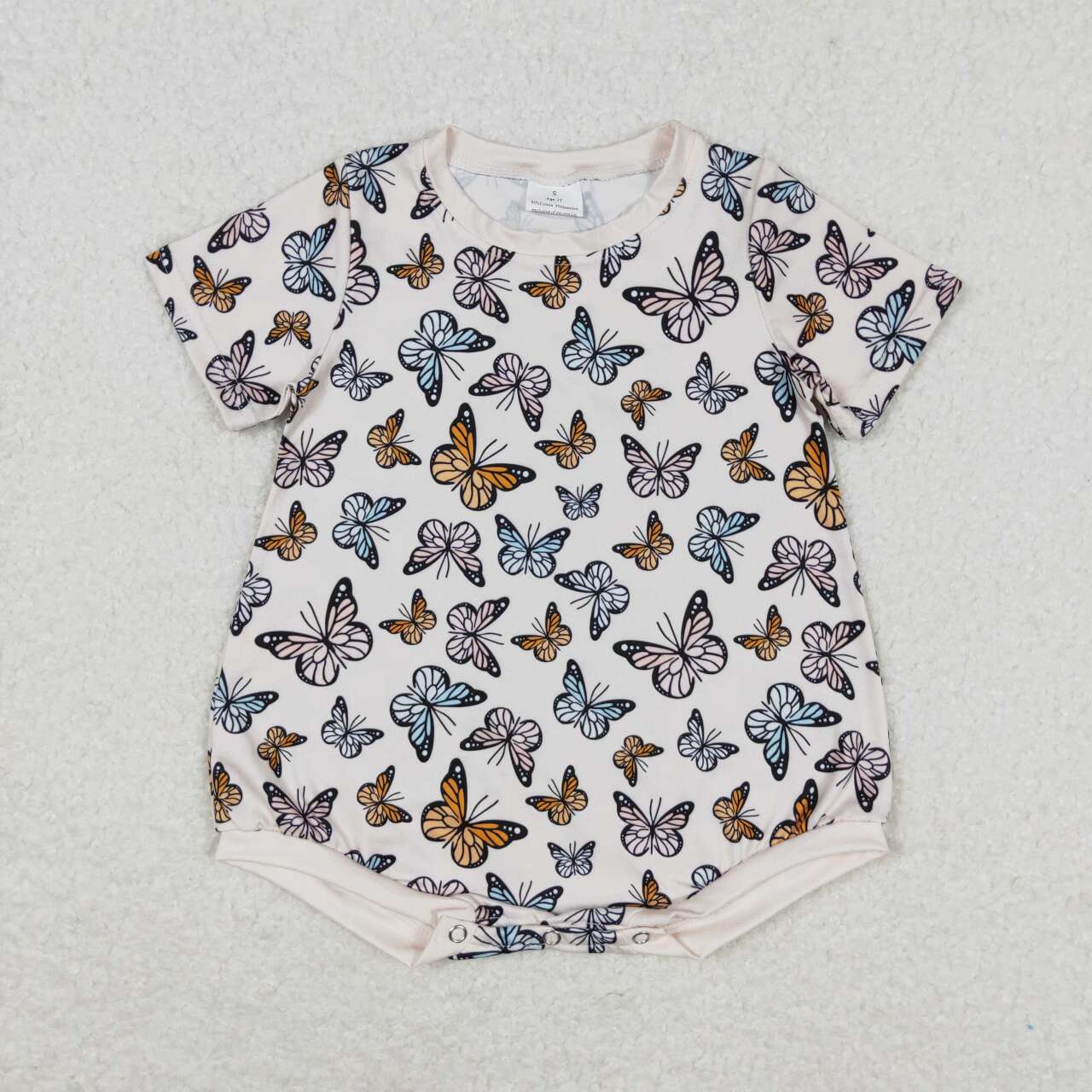 SR1558 butterfly short sleeve girls romper