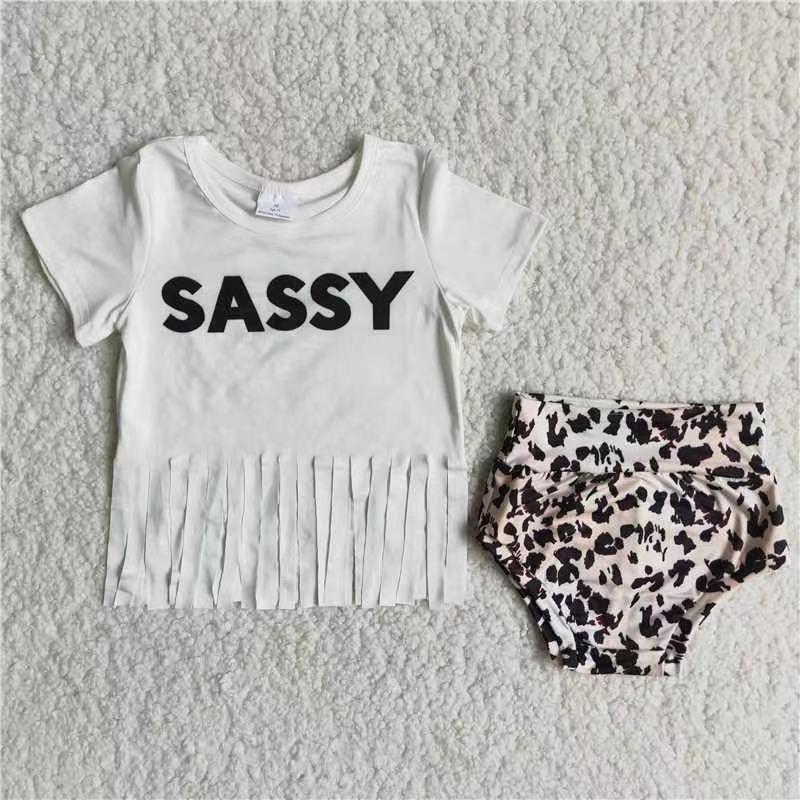 B8-10 Sassy Tassels Girls Bummies Set