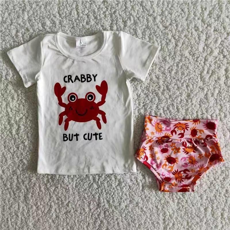 B9-24 Crabby But Cute Newborn Baby Bummies Sets