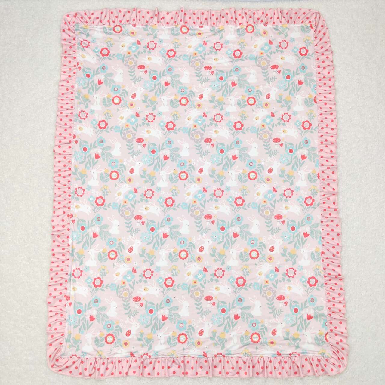 BL0082 Colorful flowers baby blanket