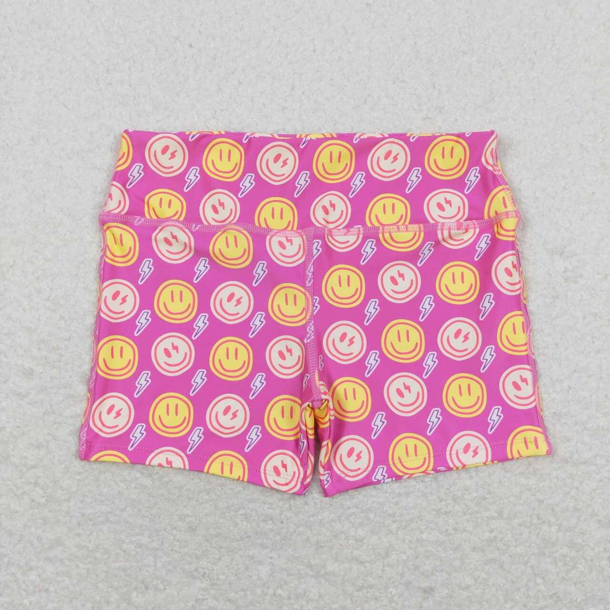 SS0217 smile hot pink girls shorts