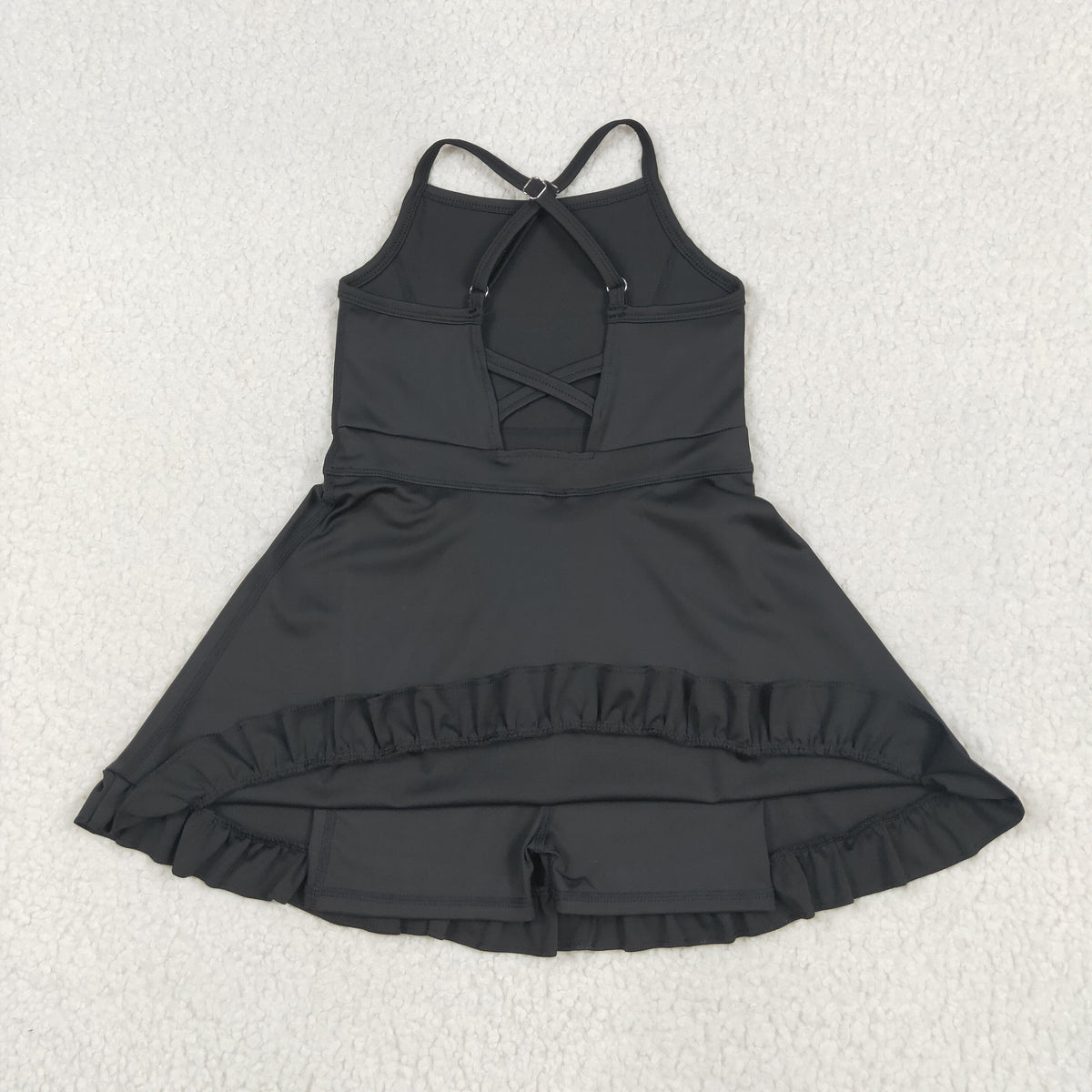 new arrival solid color yoga girls skorts dress RTS Sibling Clothes