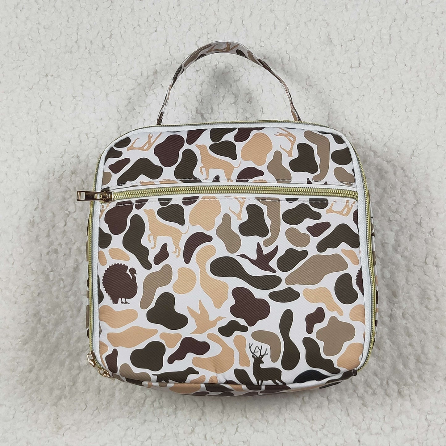 BA0305 hunting camo mallard duck dog lunchbox lunch bag