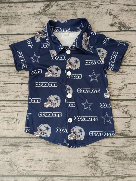 custom S 10.10 Team cowboys short sleeve boys top