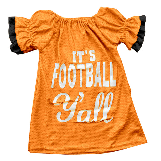 preorder GT0274 Football team yellow short sleeve girls top