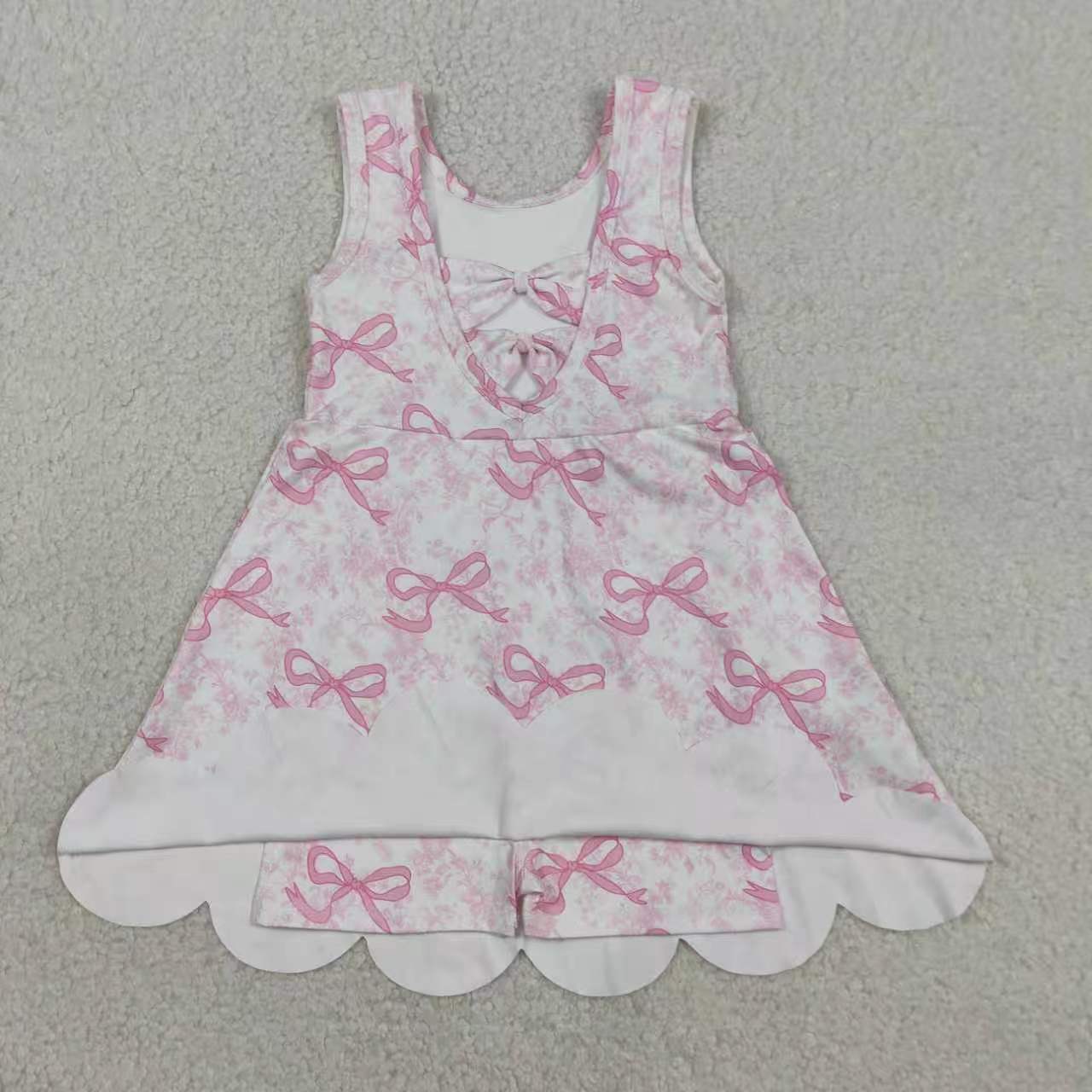 Yoga Flowers Bows Skorts Girls Dress Sibling Clothes