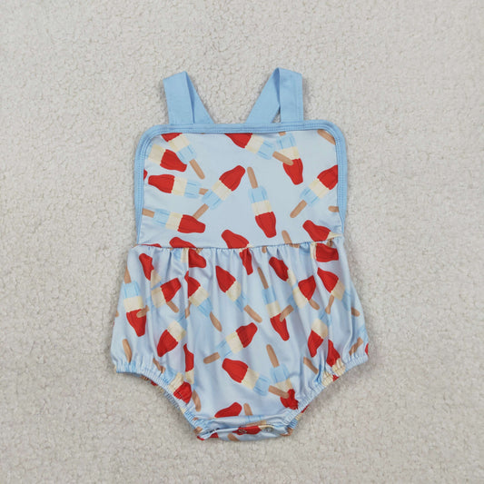 SR3923 July 4th Blue Boys Romper