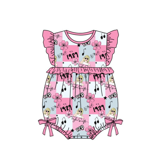 Custom Western style sun cactus green short sleeve boys romper