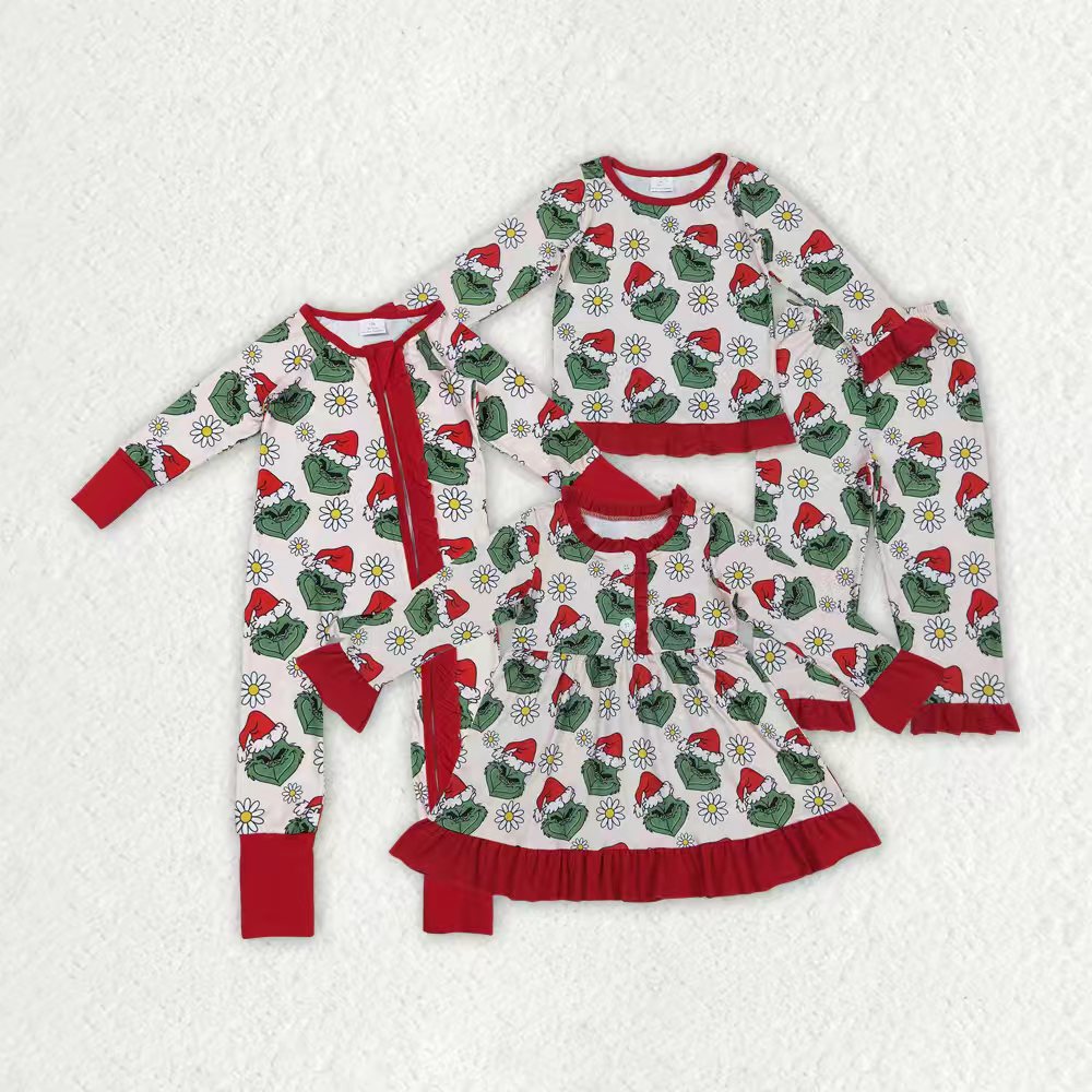 Christmas green face Sibling Clothes RTS sibling clothes
