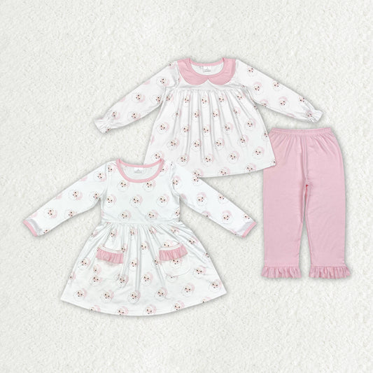 Christmas pink Santa RTS sibling clothes