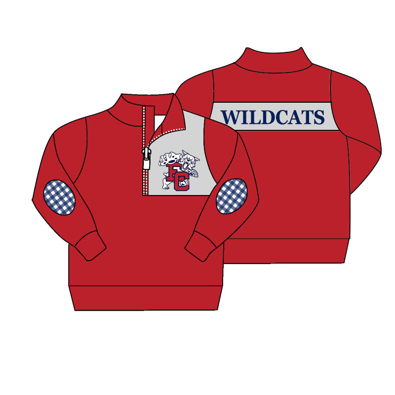 custom S 8.9 Team red long sleeve kids top