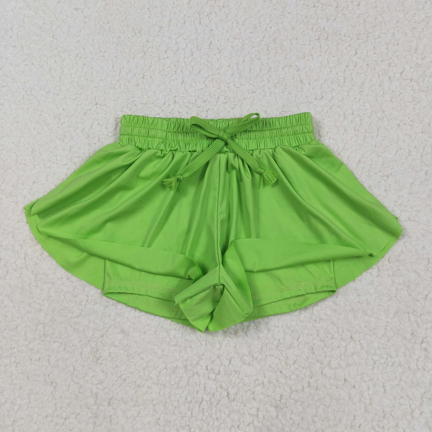 SS0548 yoga green girls shorts