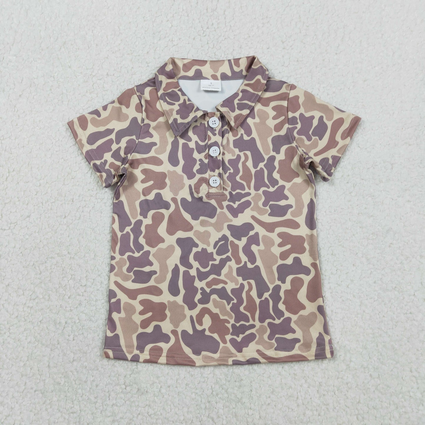 BT1701 Camo Short Sleeve Boys Top