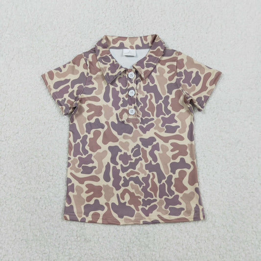 BT1701 Camo Short Sleeve Boys Top