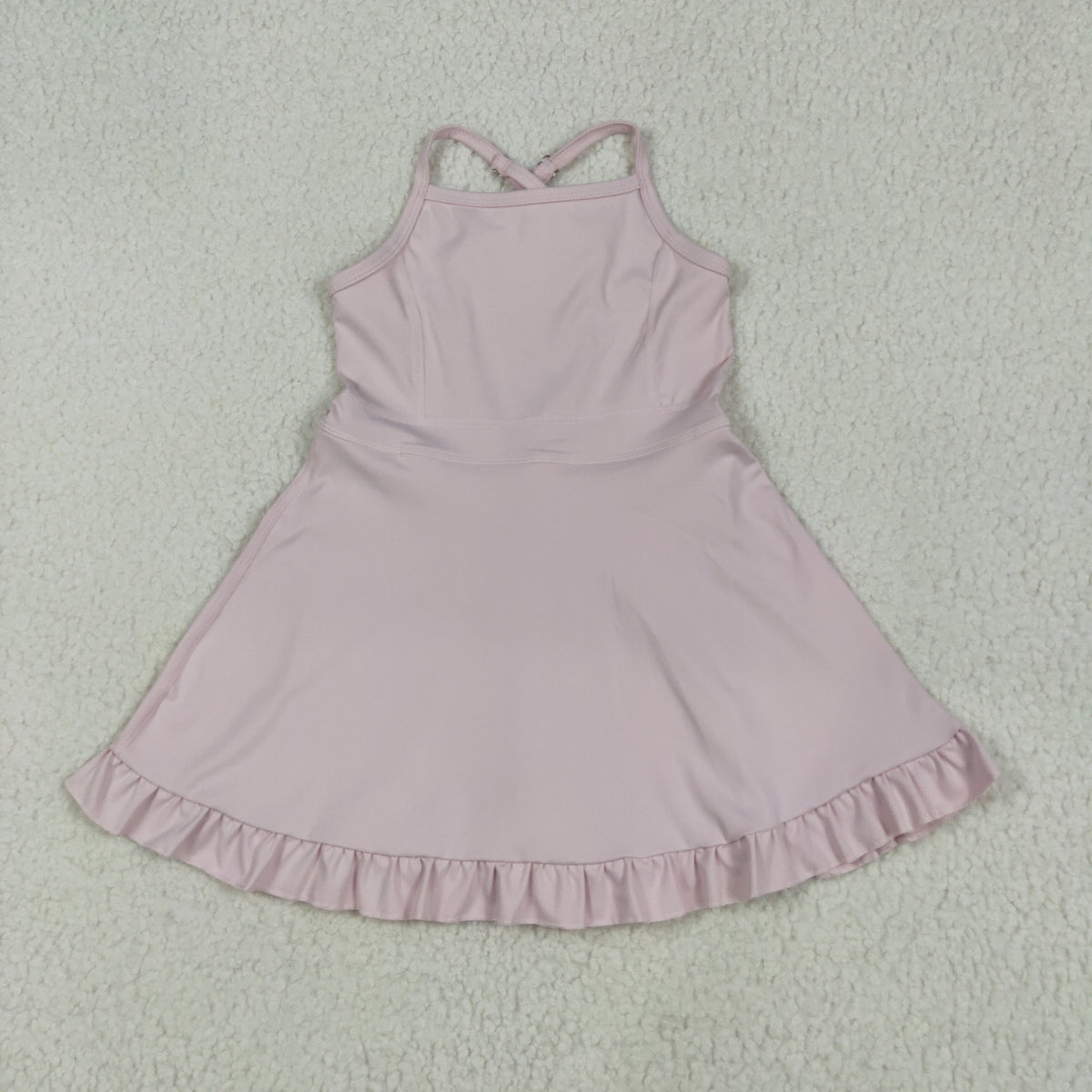 new arrival solid color yoga girls skorts dress RTS Sibling Clothes