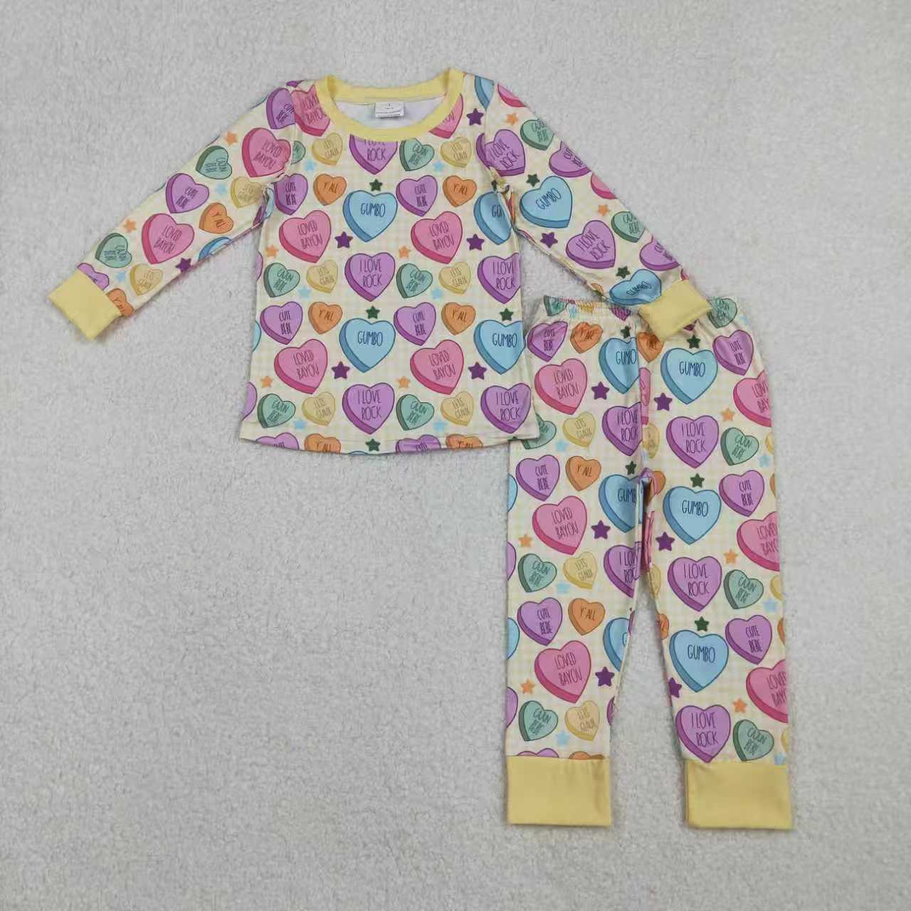 Valentine's Day Heart Romper/Pajamas RTS Sibling Clothes