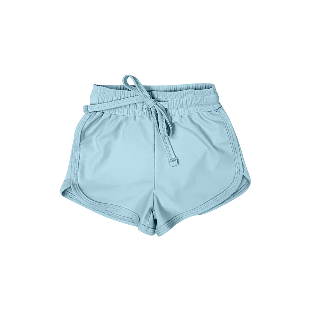 custom moq 3 light blue girls shorts