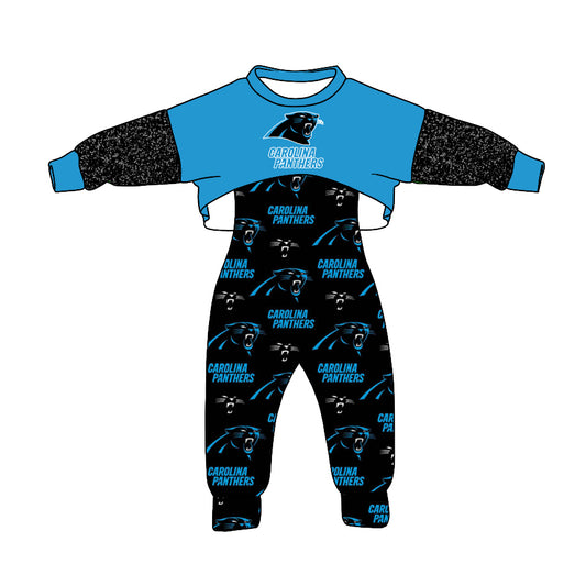 custom S 9.27 Blue long sleeve jumpsuit set