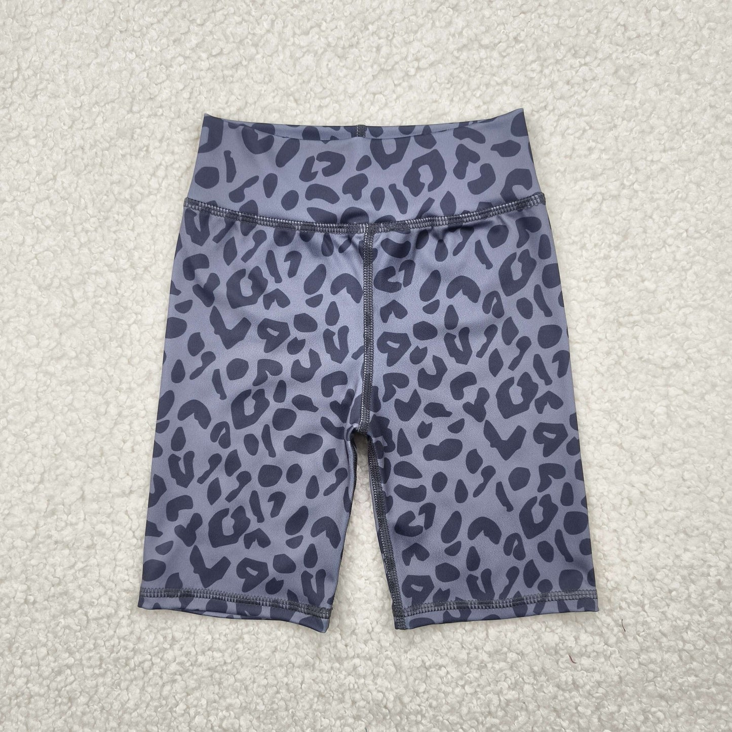 SS0539 yoga black leoaprd girls shorts