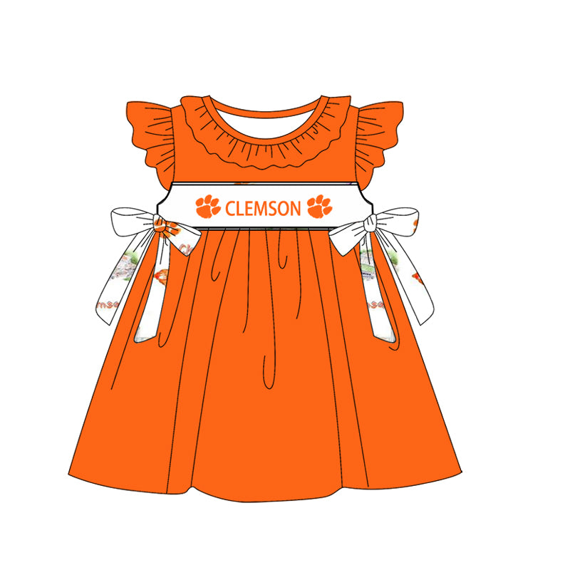 Custom Moq 3 Football Item Clemson Orange Paw Sibling Clothes