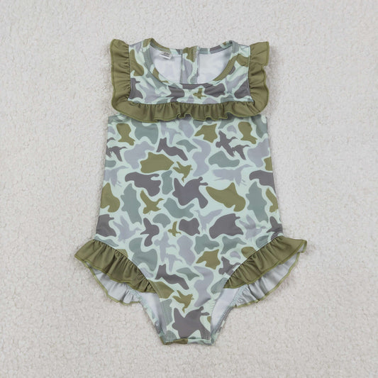 S0596 hunting camo girls swimsuits