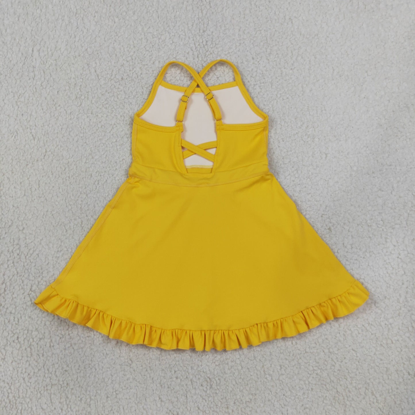 S0781 yellow blue girls tennis clothes