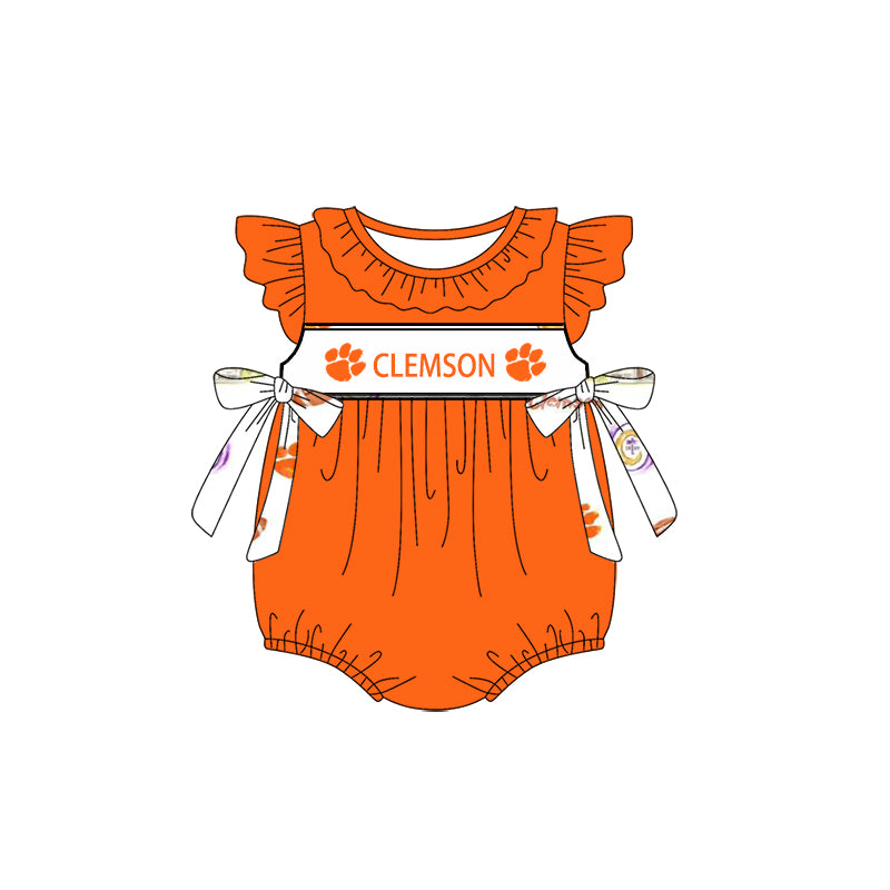 Custom Moq 3 Football Item Clemson Orange Paw Sibling Clothes