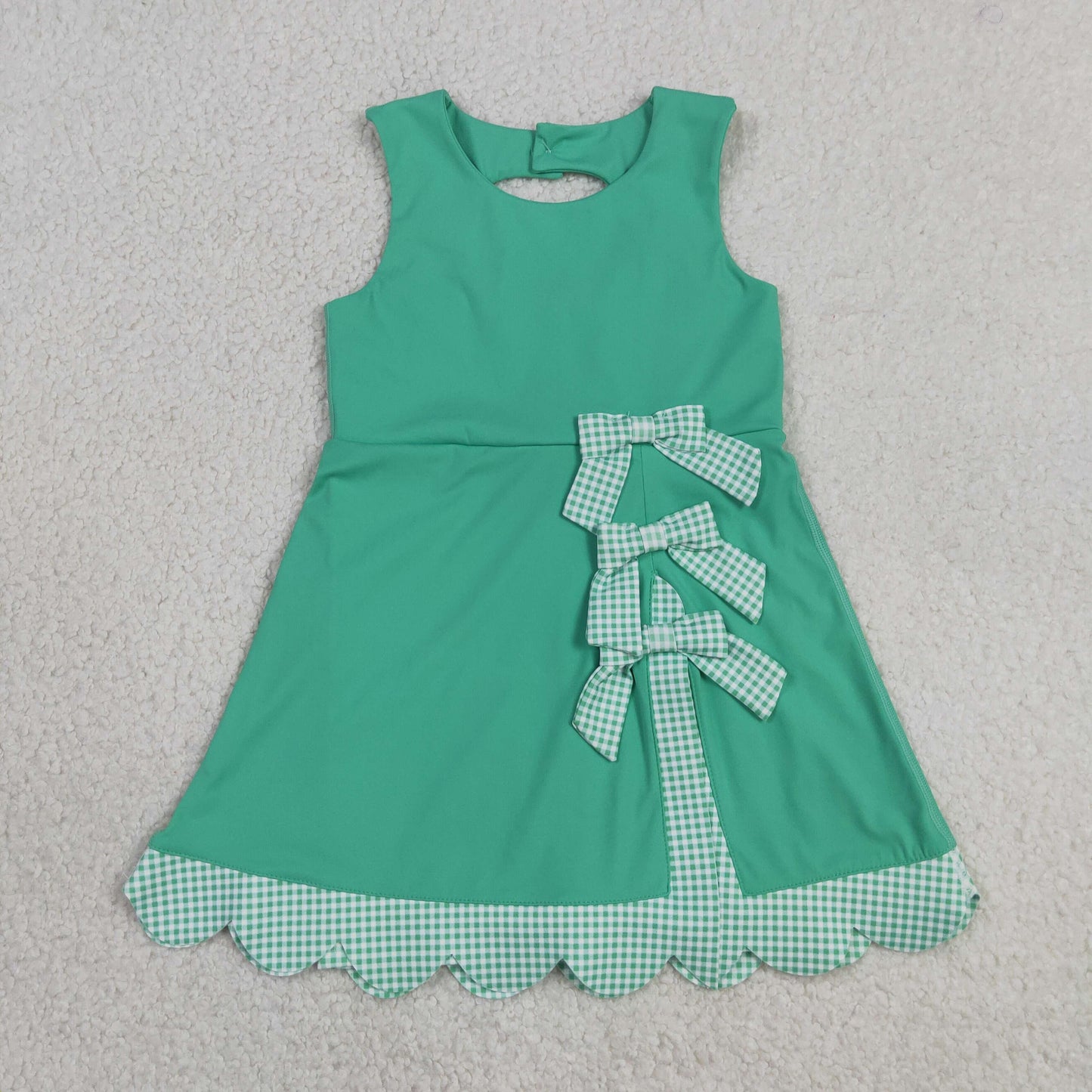 GSD3029 Yoga Green Sleeveless Girls Dress