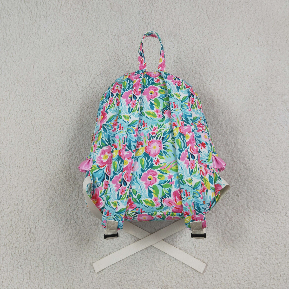 USA SHOP BA0176 colorful flowers green kids bag