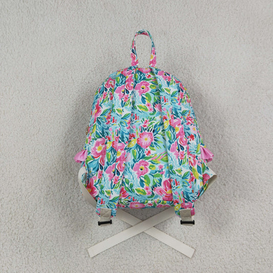 USA SHOP BA0176 colorful flowers green kids bag