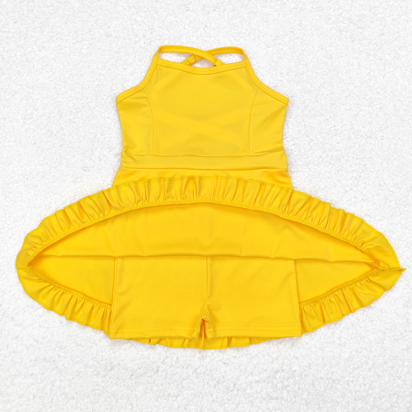 S0455 yellow blue girls tennis clothes