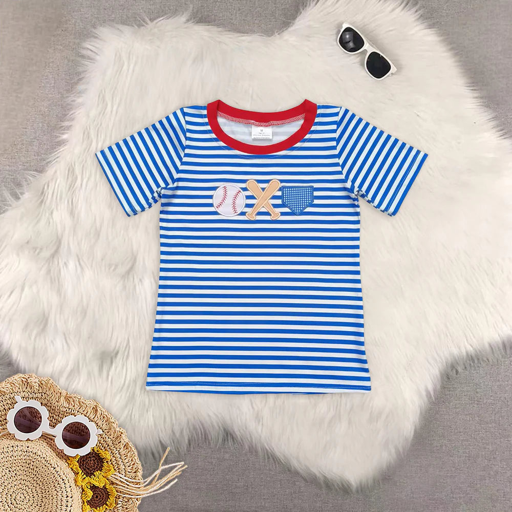 embroidery baseball Top RTS Sibling Clothes
