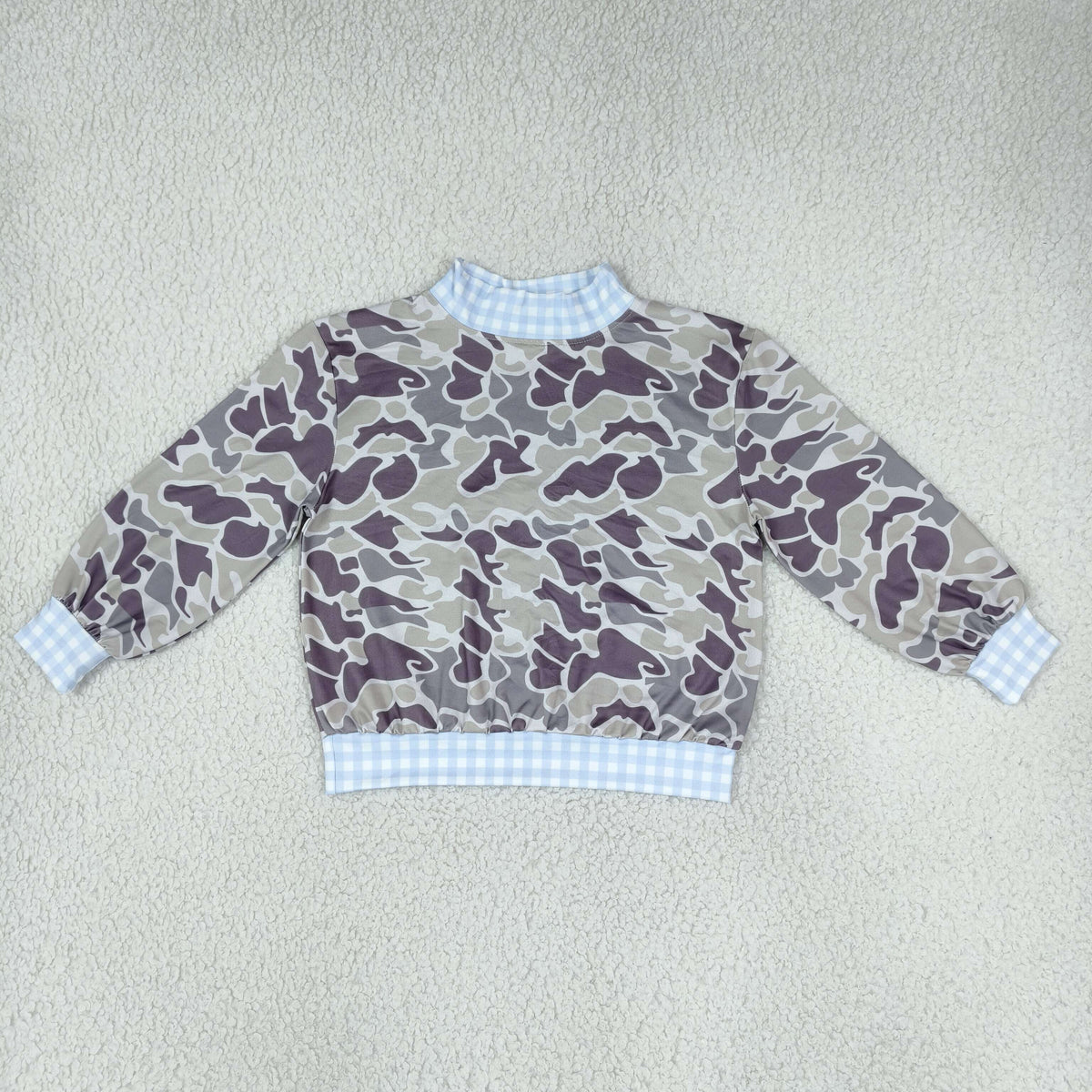 BT1922 Greay Camo Long Sleeve Boys Top