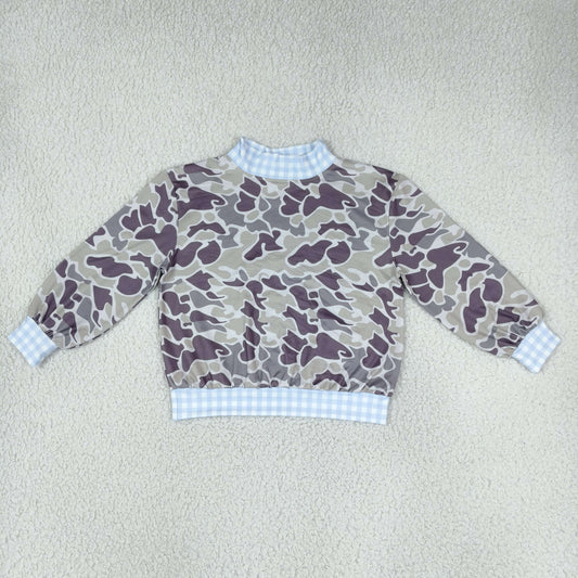 BT1922 Greay Camo Long Sleeve Boys Top