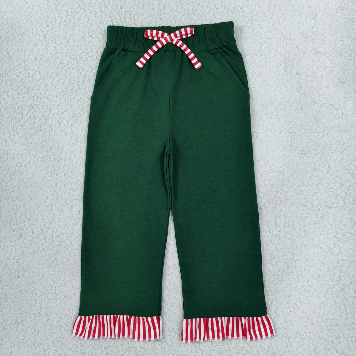 P1158 Christmas Cotton Green Girls Pants