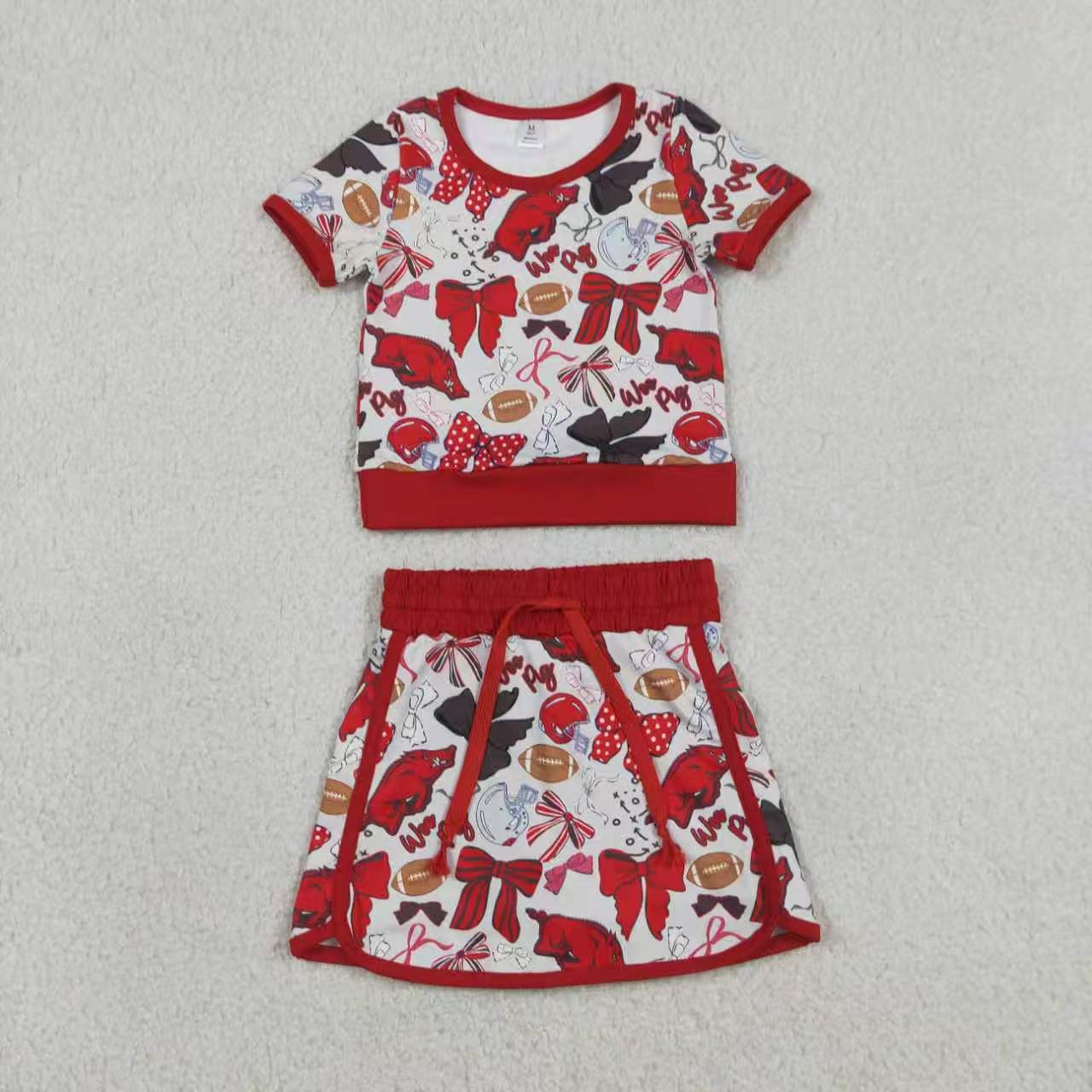 Yoga Item Bows Skorts Girls Set Sibling Clothes RTS