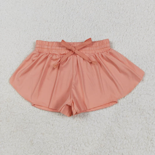 SS0547 yoga light orange girls shorts
