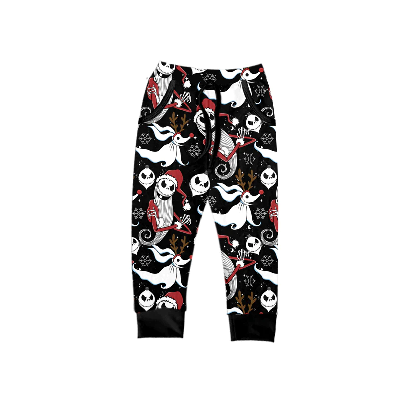 custom S 8.15 Halloween skull black boys pants