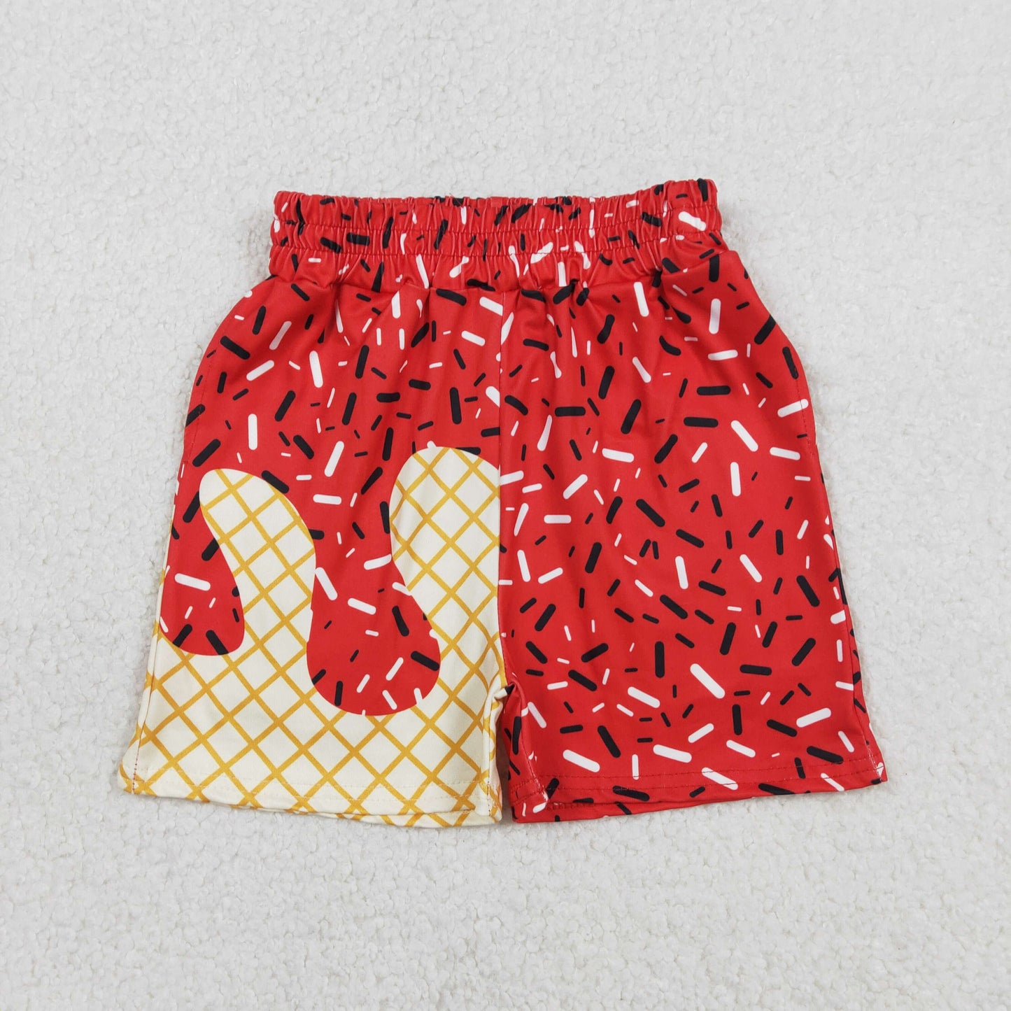 SS0776 sprinkles red sprinkles Summer boys shorts