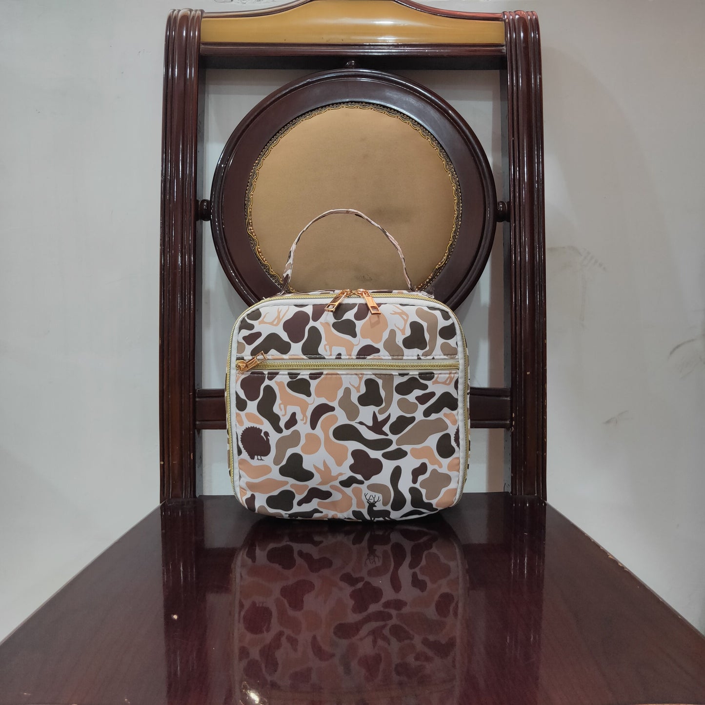 BA0305 hunting camo mallard duck dog lunchbox lunch bag